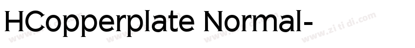 HCopperplate Normal字体转换 HCopperplate Normal字体转换